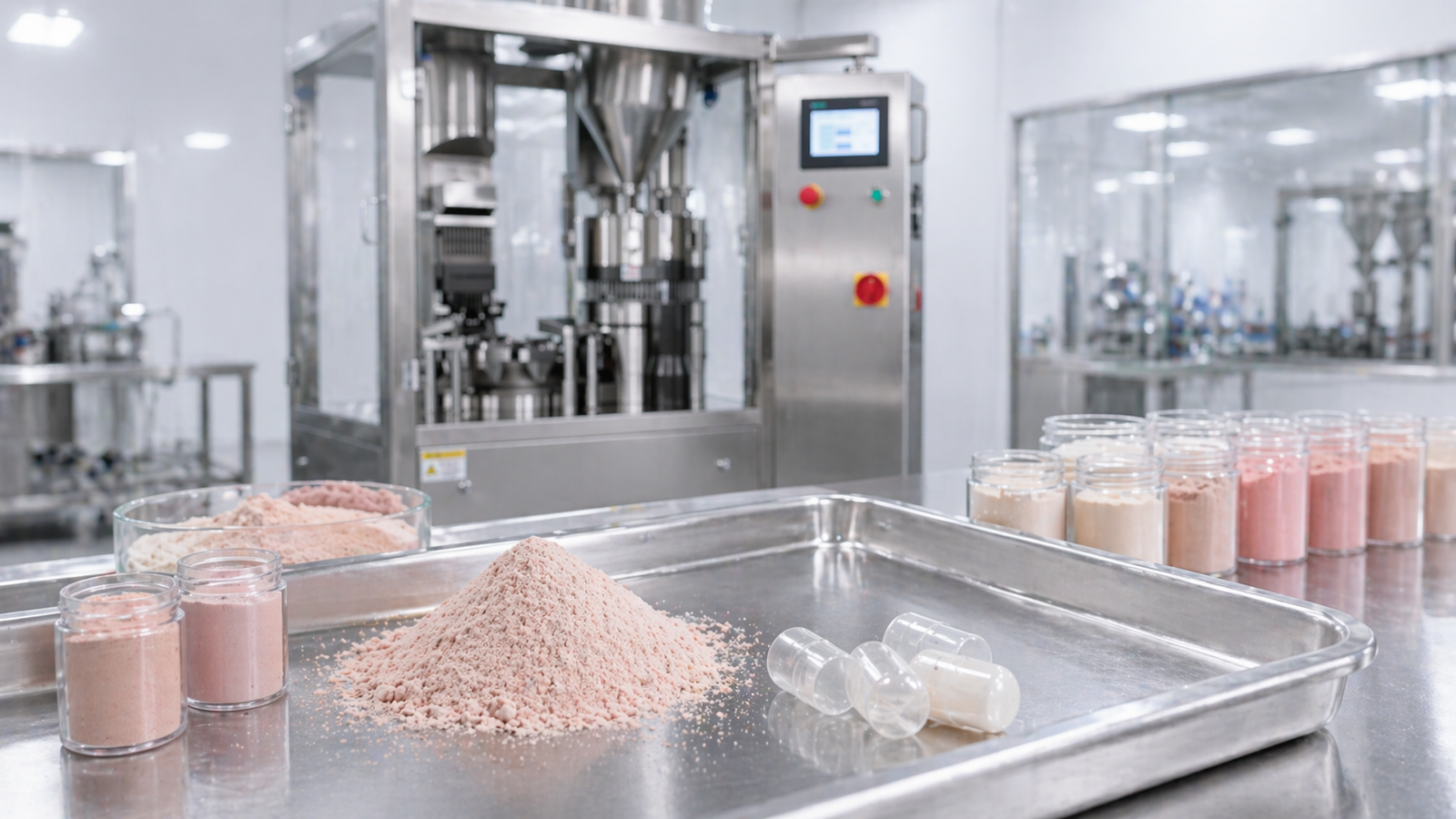 Cosmetic powder capsule filling equipment