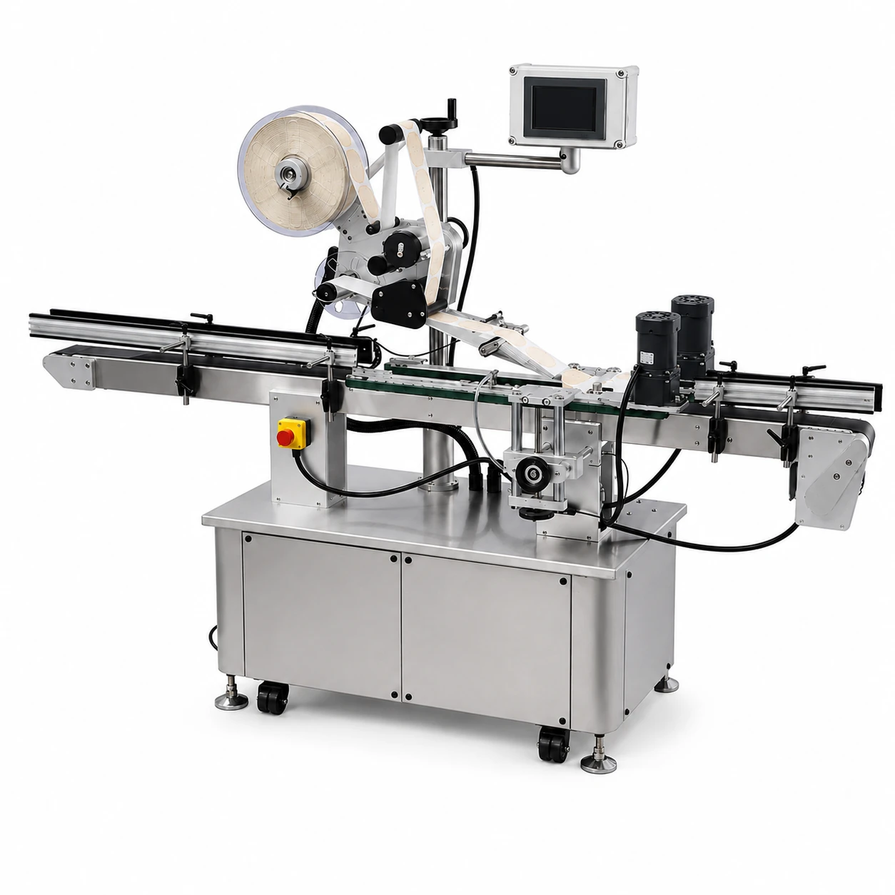 Flat surface labeling machine