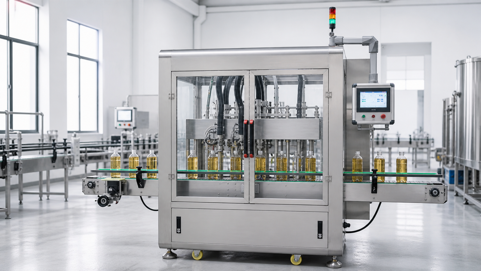Automatic edible oil filling machine for bottled cooking oil line