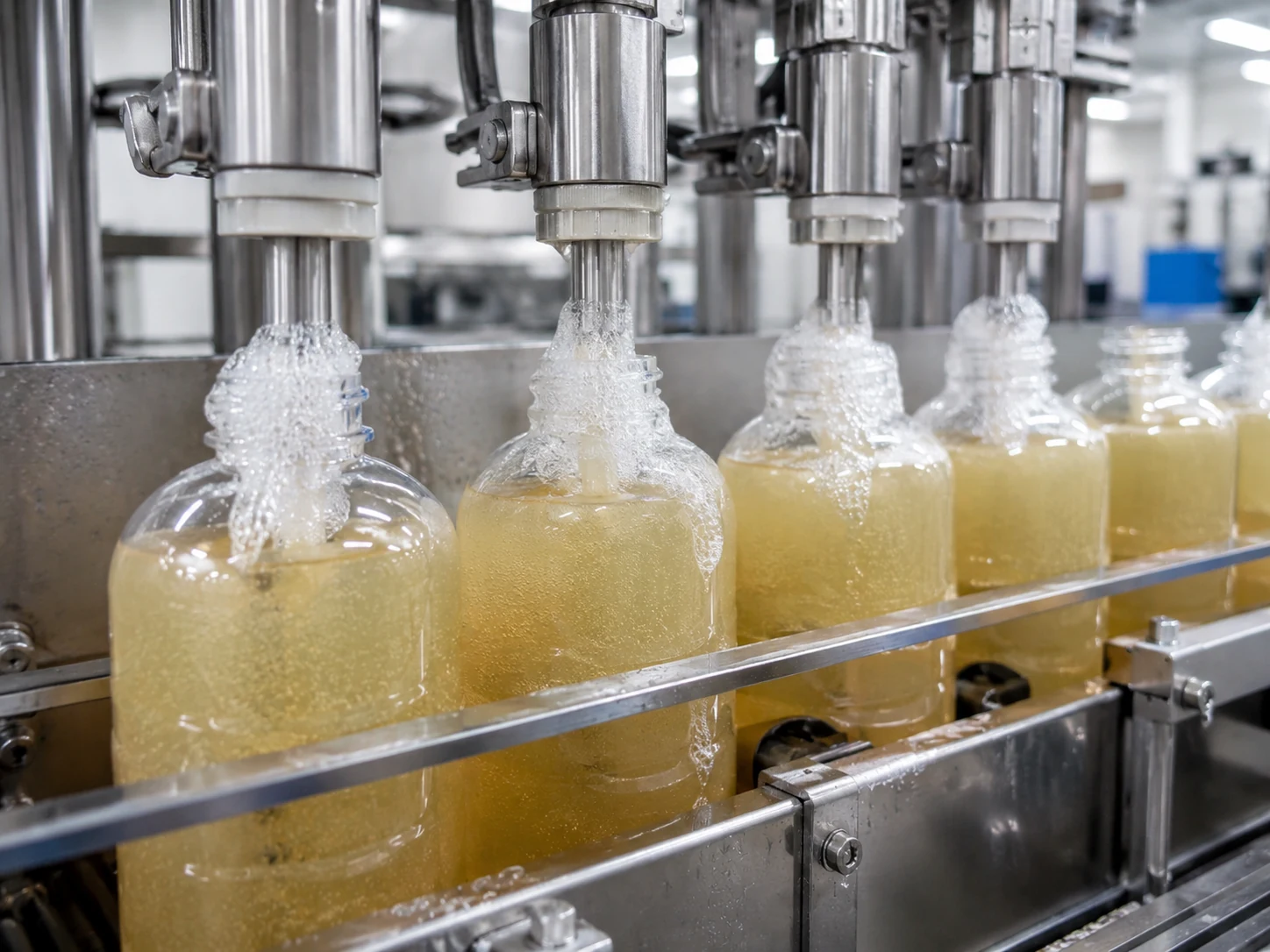 Foaming and overflow problem during cosmetic liquid filling