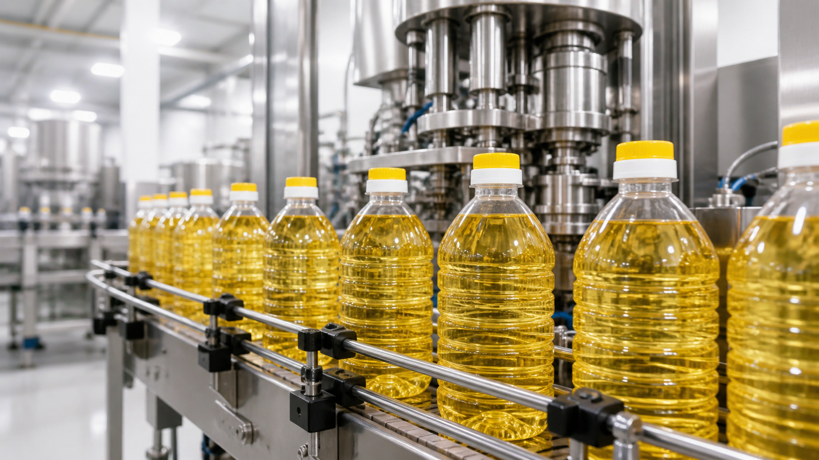 Edible oil bottle filling machine application for cooking oil