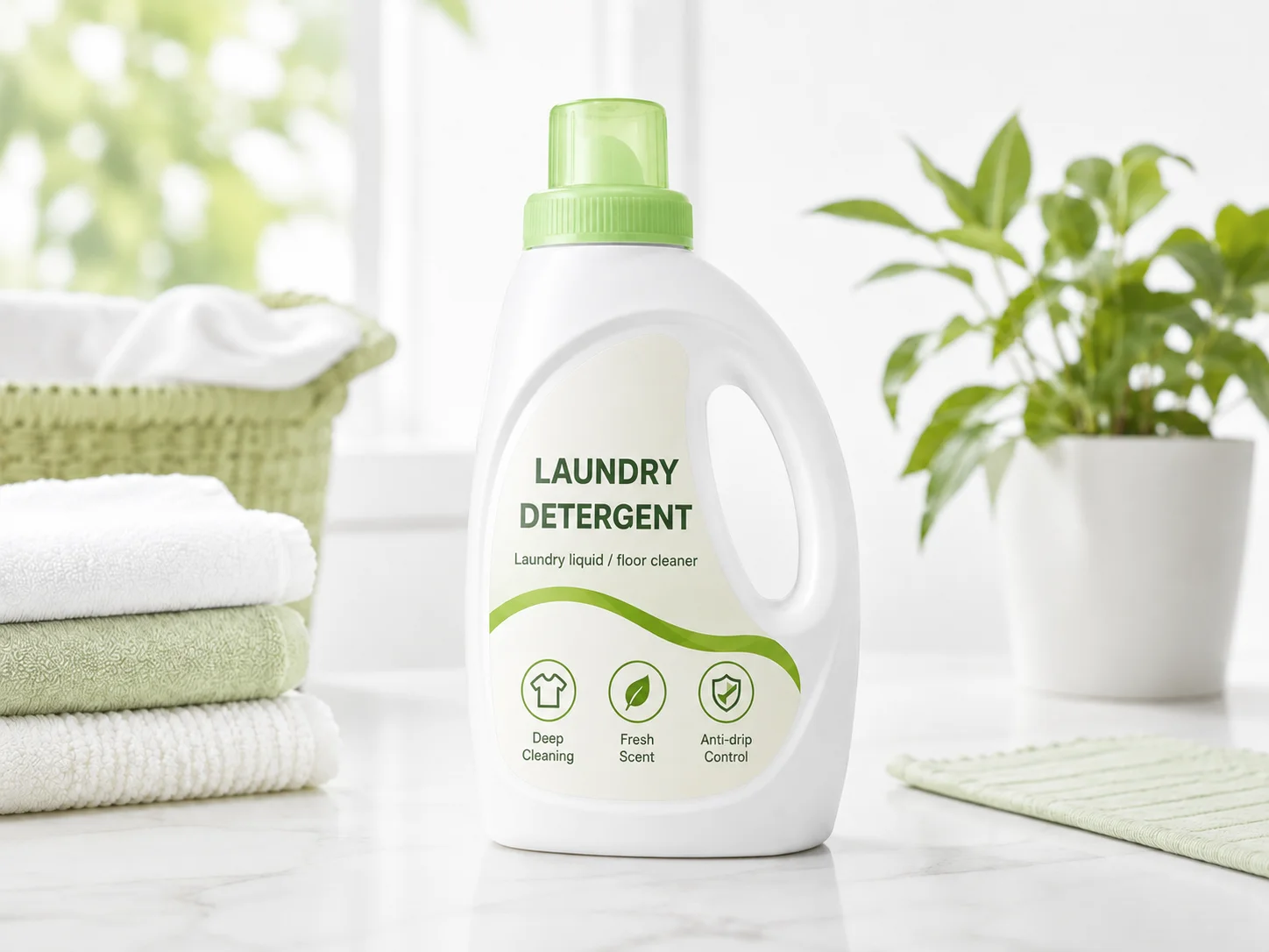 Laundry detergent bottle for detergent filling machine