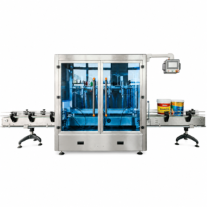 LEKA-GZSF-04-A 4-head servo liquid filling machine with conveyor