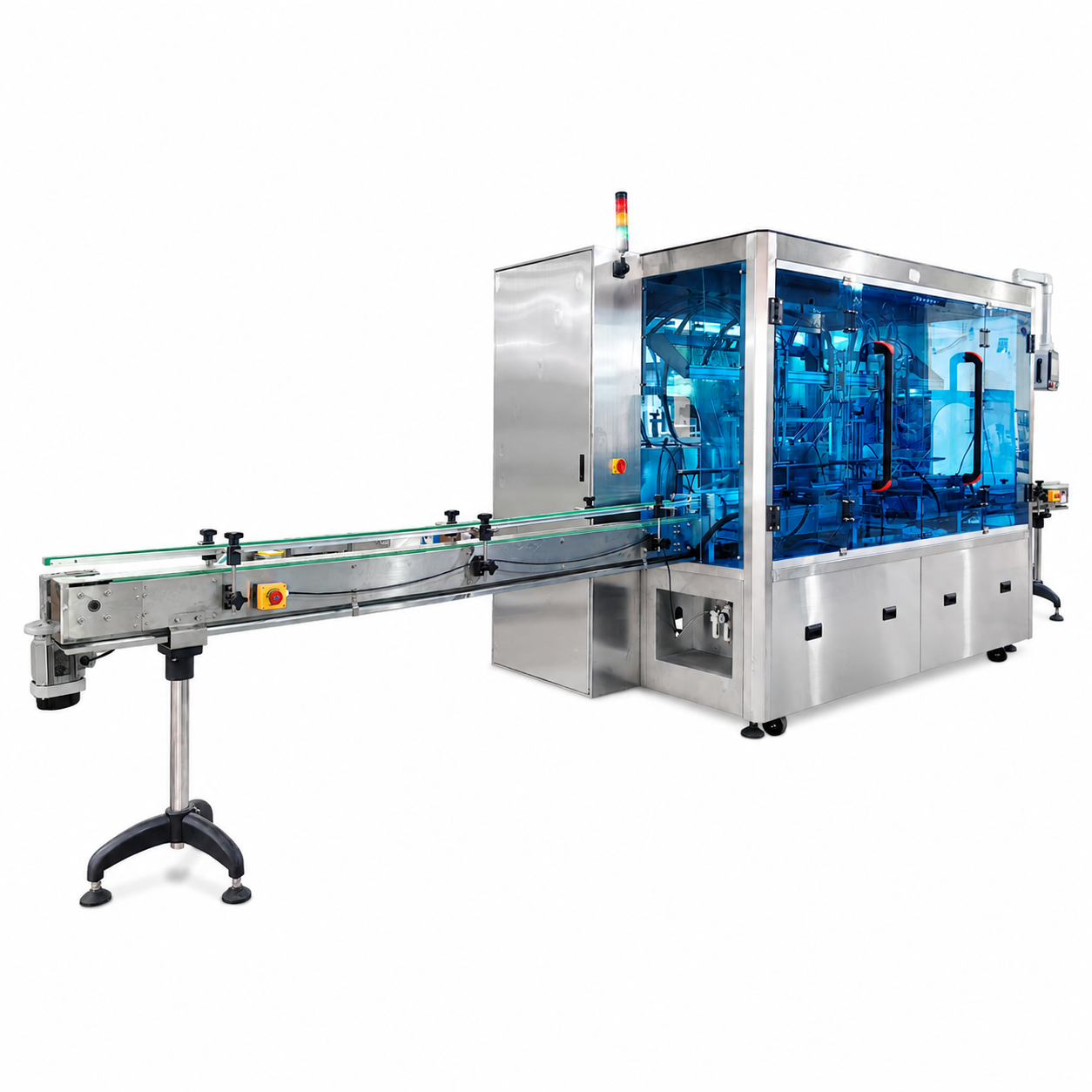LEKA-GZSF-RHY12-B 8-12 head servo oil filling machine with conveyor