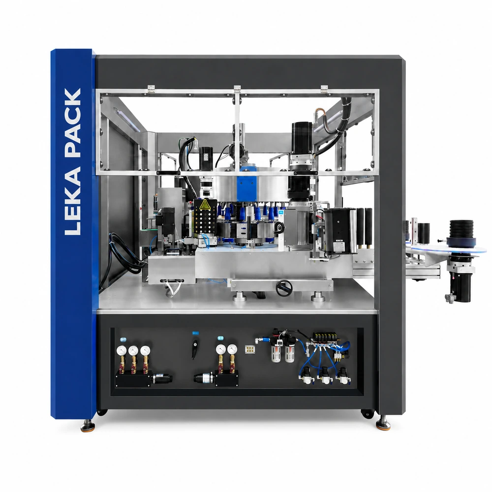 LEKA-LBXR24 Automatic Rotary High-Speed Hot Melt Glue Labeling Machine