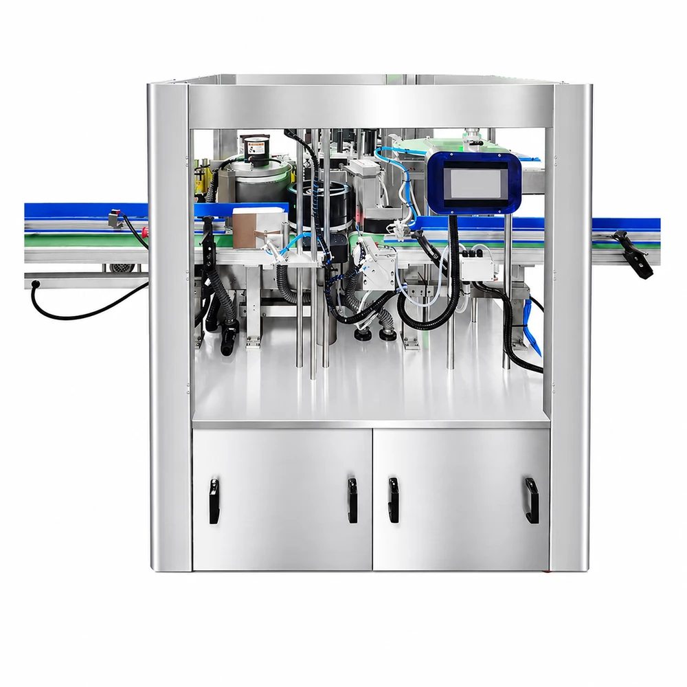 LEKA-LBZR02 Automatic Single-Station Hot Melt Glue Labeling Machine