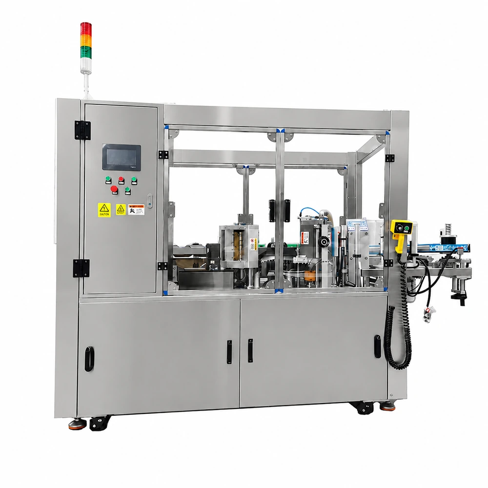 LEKA-LBZR15 Automatic Inline Hot Melt Glue Labeling Machine