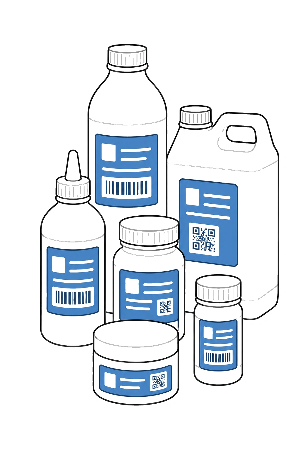 Print and apply labeling machine for barcode QR code and variable data labels