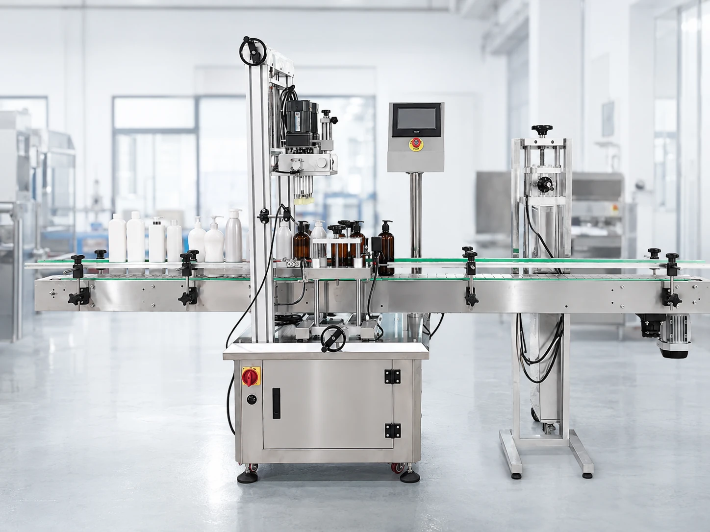 Standard capping machine series for common screw cap bottle applications