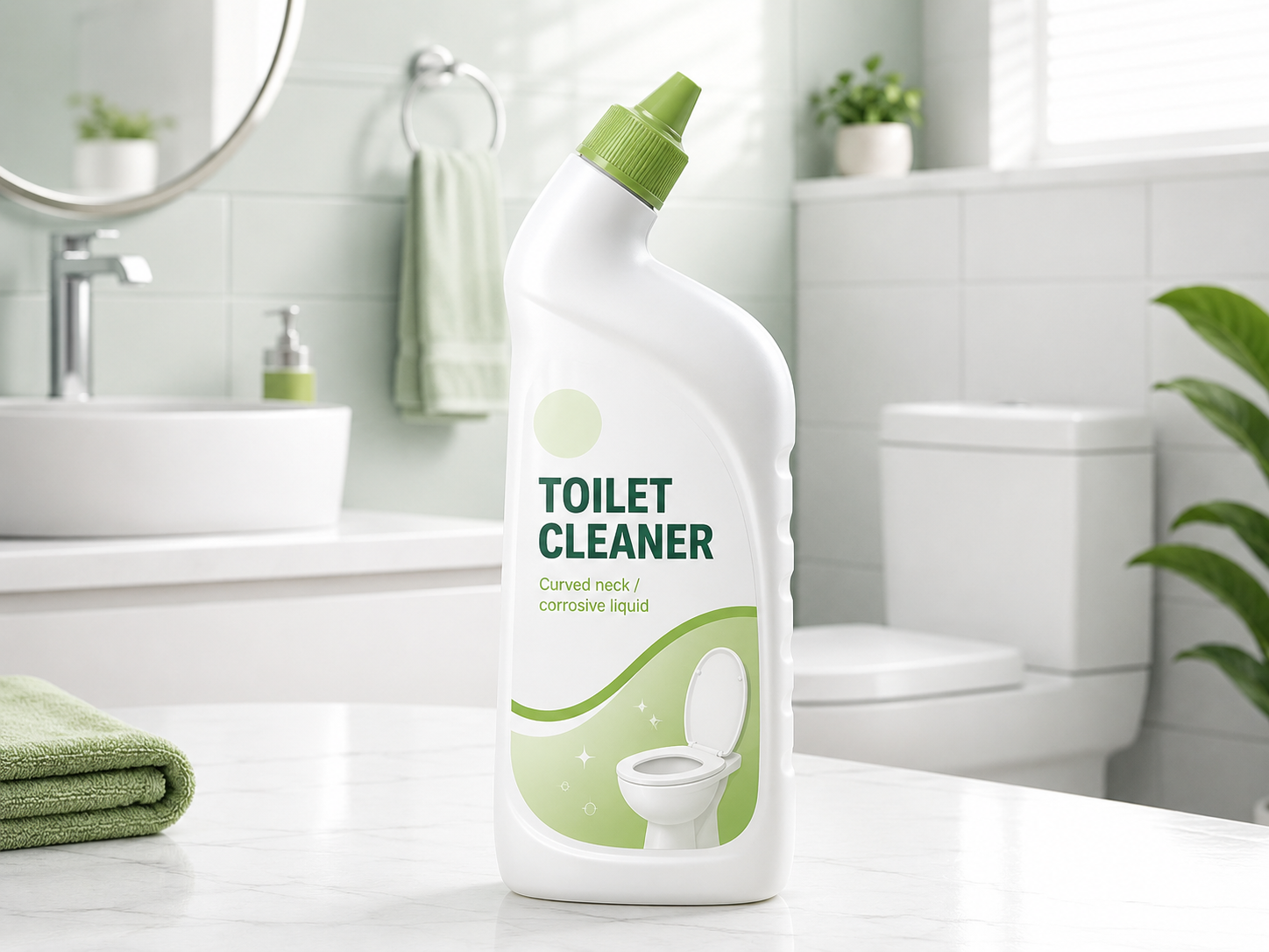 Toilet cleaner bottle for anti-corrosion chemical filling machine