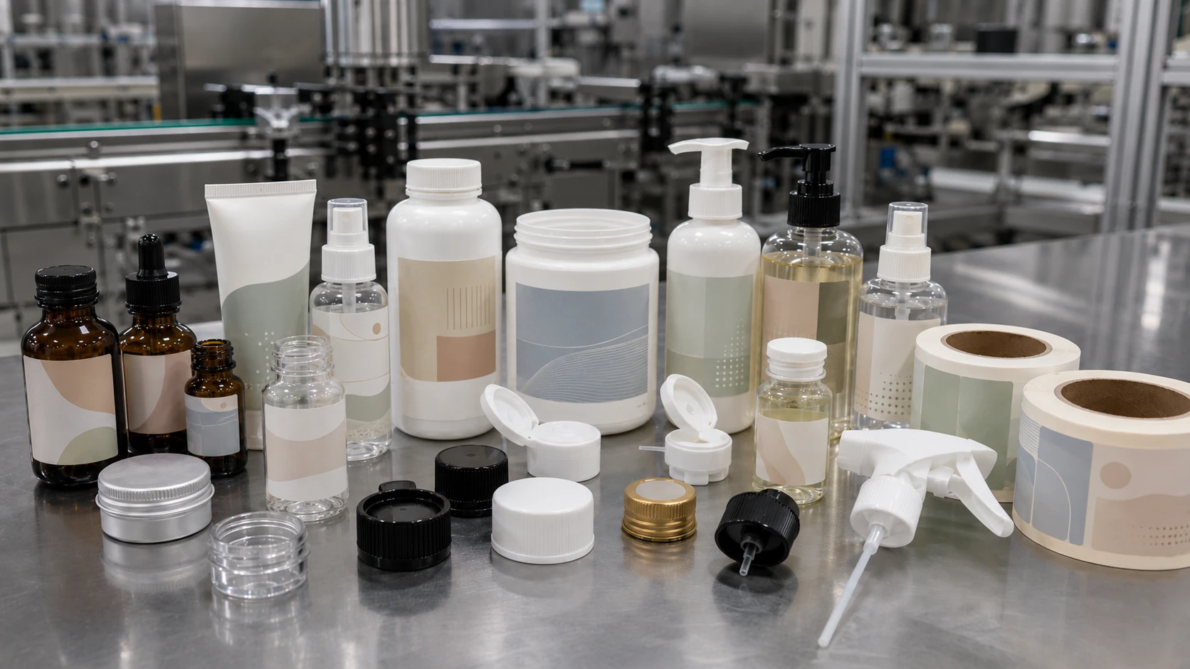 Bottle cap label and product sample checklist for chemical filling machine quotation