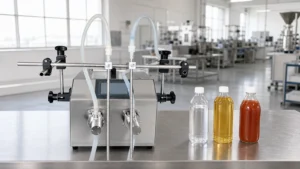 Double-head semi-automatic sauce filling machine for Japanese soy sauce and barbecue sauce
