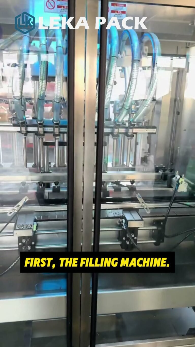 Automatic Lubricant Oil Filling, Capping and Labeling Line
