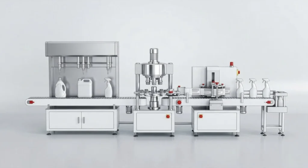 Detergent bottle filling line reference