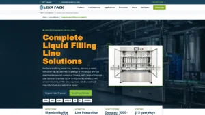 automatic liquid bottle filling capping and labeling line