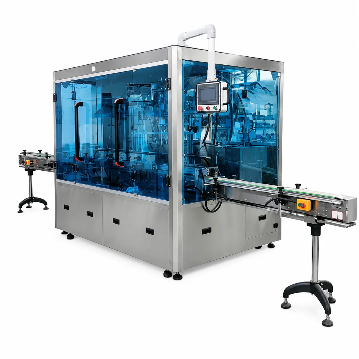 Multi-head servo liquid filling machine for detergent and other viscous liquids