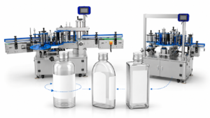 Bottle labelling machine types compared by bottle shape and label application